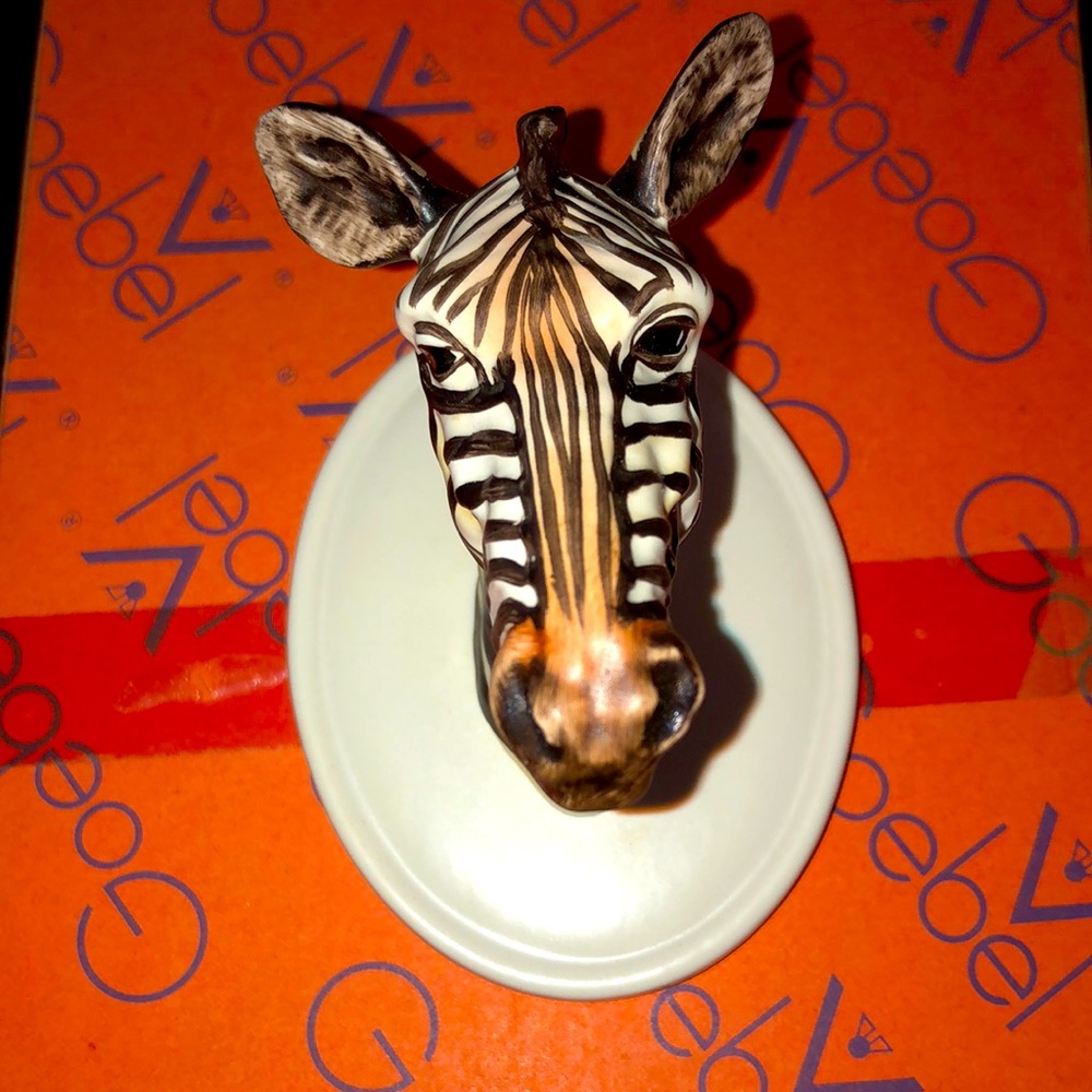Ceramic Zebra Head Wall art Goebel